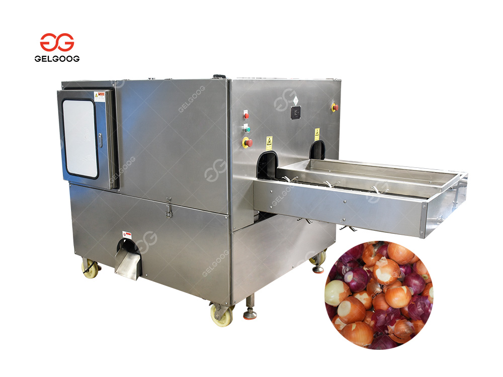 Máquina automática de corte de raiz de cebola