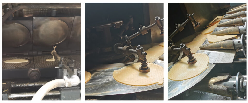 Linha de processamento de casquinhas de sorvete
