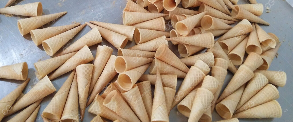 Processamento de casquinhas de sorvete