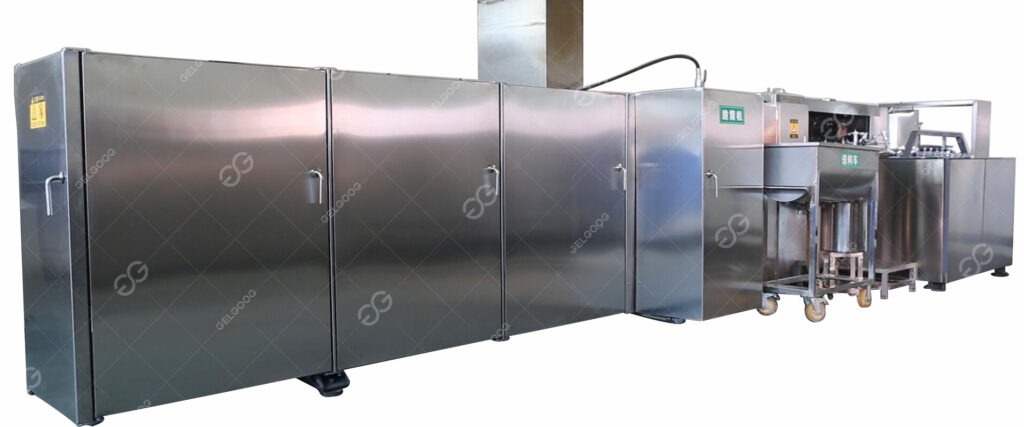 Linha de produção de casquinhas de sorvete